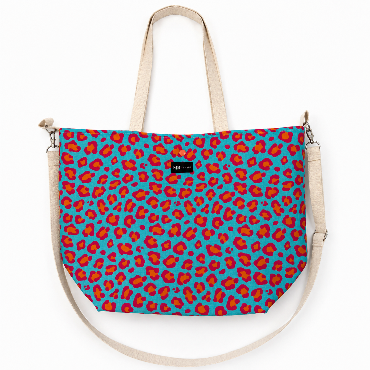 Bolso Tumbona · Leopardo turquesa