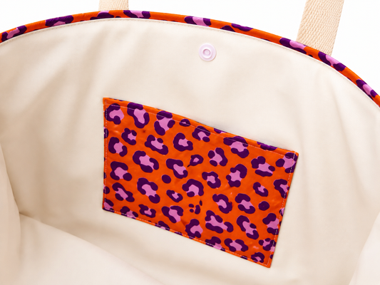 Bolso Tumbona · Leopardo Naranja